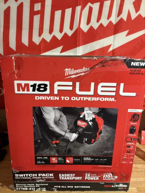 Milwaukee M18 Fuel Switch Pack Sectional Drum Machine