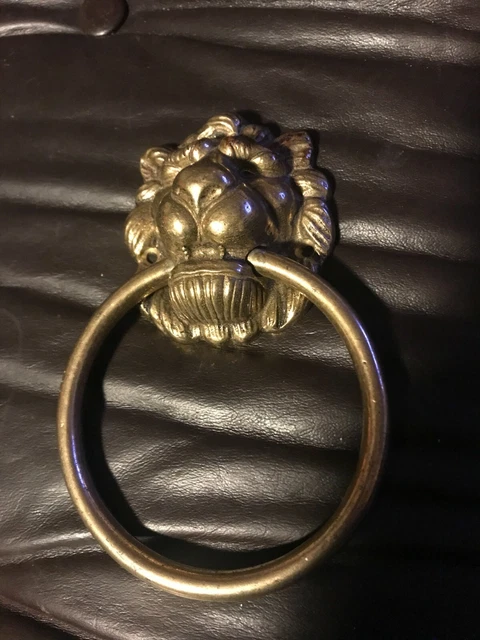 Lion Tête Poignée Tiroir Porte Anneau Tirer Meubles Armoire Placard Bouton