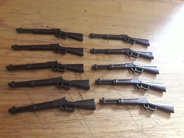 Lot De 10 Fusils Winchester Western Playmobil - Accessoires Pour Figurines, Neufs