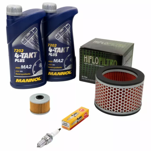 Wartungspaket Öl 2L für Honda Dominator 650 NX 650 Luftfilter+Ölfilter+Zündkerze