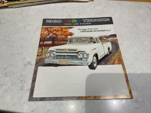 1960 Ford Pickup Truck rig Semi Sales Brochure Booklet Catalog Old Original