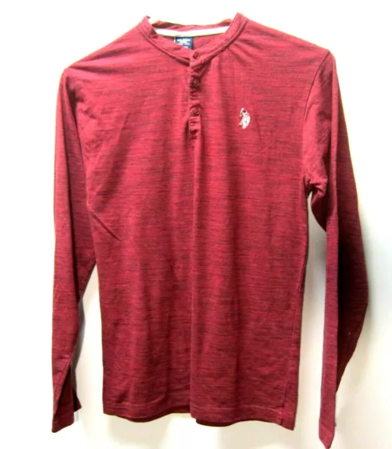 U.S. Polo Assn Boys XL 18 Long Sleeve Burgundy Shirt