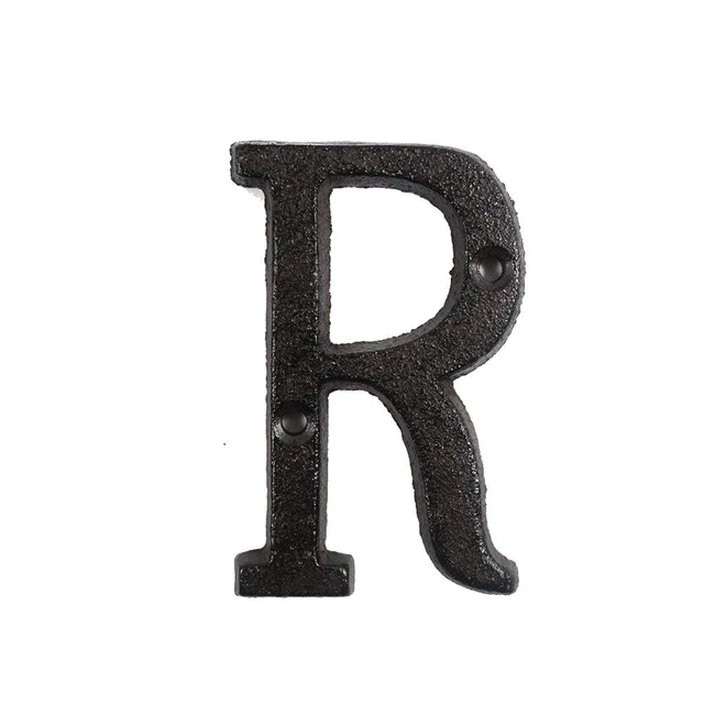 Plaque Retro Metal Letters Iron Cast Numbers Metal Alphabet House Address Sign