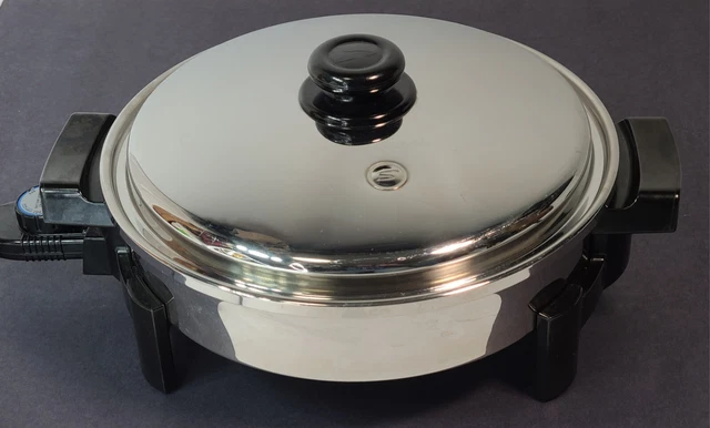 Saladmaster K7256 Electric Skillet 11" Liquid Core Stainless Fry Pan Saladmaster K7256 Electric Skillet 11" Liquid Core Stainless Fry Pan