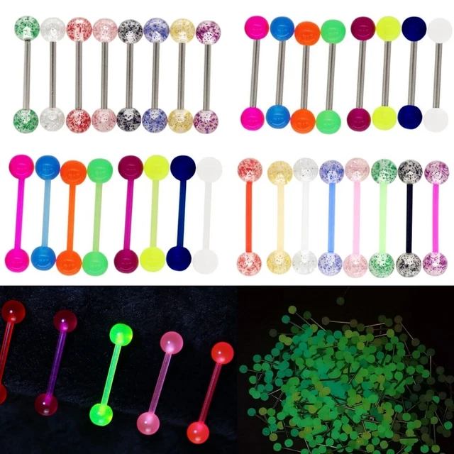 Tongue Piercing Vibrating Tongue Ring Piercing - 14g Surgical Steel Barbell With Koosh Metal Tickler - Multi-Colored & Battery Operated 14g Tongue Piercing Jewelry Tongue Piercing Vibrating Tongue Ring Piercing - 14g Surgical Steel Barbell With Koosh Metal Tickler - Multi-Colored & Battery Operated 14g Tongue Piercing Jewelry