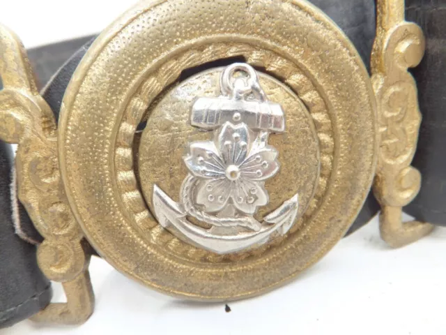 Former Japanese Navy Original officer sword belt no strap WWⅡ IJN Military IJA