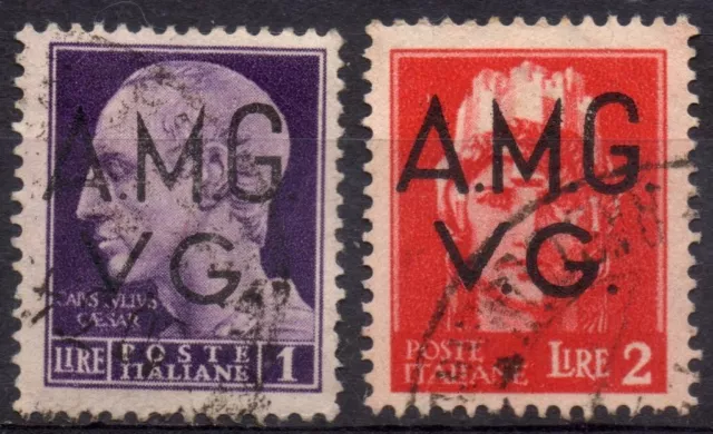 ITALIA A.M.G.V.G. AMGVG Venezia Giulia 1945 - Usati 1 e 2 L.  Imperiale #JOS