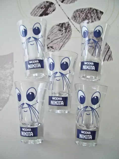 Lot de 5 verres à vodka shooters NIKITA neufs