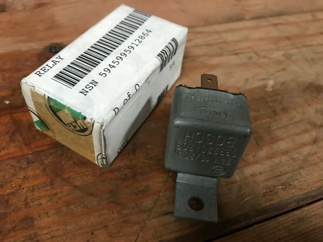 NOS Genuine Bosch 0332204212 Relay – 24V, 10/20A, Metal Case W/Mount Hole – Made In Spain