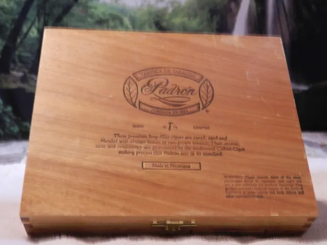 Padron Fabrica De Tabacos Torpedo Wooden Cigar Box (Empty)