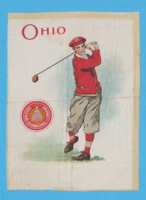 1910 LG Murad tobacco silk S21  OHIO STATE UNIVERSITY  Golfer - Golf   TOUGH