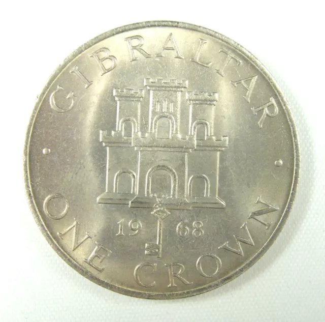 Gibraltar Coin One Crown, 1968, AU-UNC