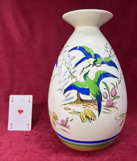 Bird Vase Vögel Oiseau Boch Keramis 1664 Art Deco Belgique Belge België Catteau