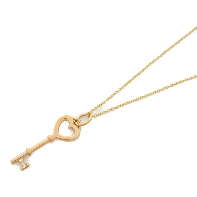 TIFFANY＆CO Heart Key Necklace K18PG Rose Gold Used