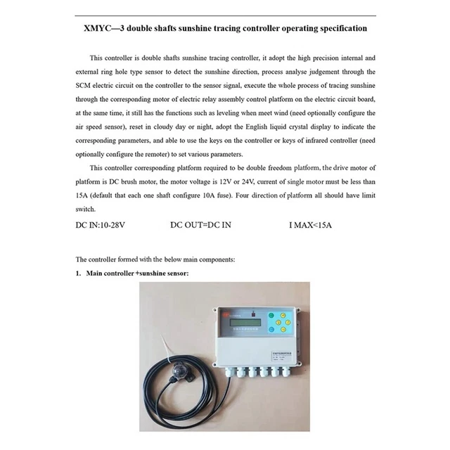 Contrôleur De Suivi Solaire Double Axe - Pour Panneaux Photovoltaïques - Automatique
