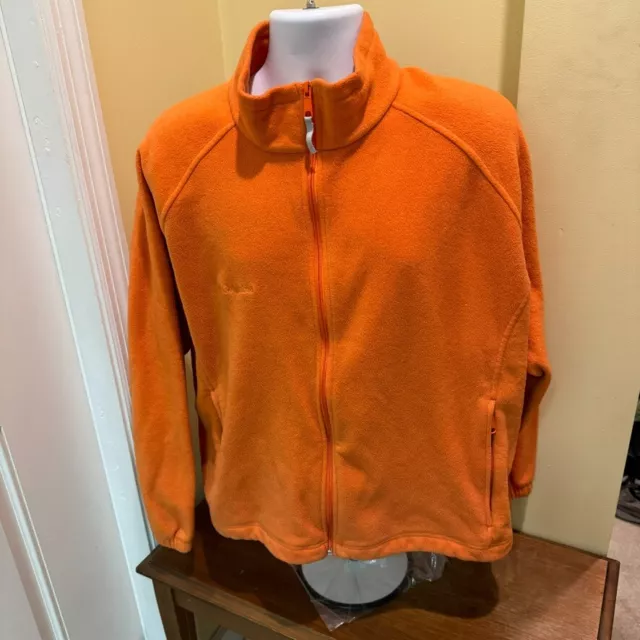 Columbia Jacket Womens 3X Orange Sportswear Fleece Full Zip Up