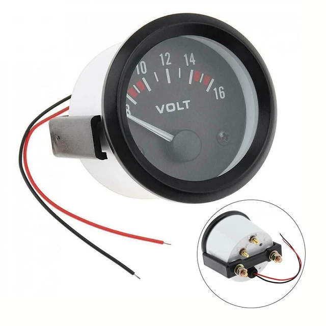 2 Zoll LED Voltmeter für KFZ Netzteil 8 16V Messbereich schwarz
