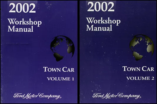 2002 Lincoln Town Car Shop Manual 2 Volume Set Repair Service Workshop Books OEM