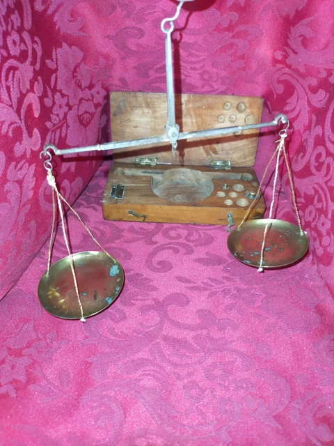 Balance Ancienne Trébuchet De Bijoutier - Précision Pour Or Et Monnaies Vintage