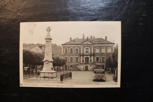 Carte postale ancienne CPA - ORBEC - La Mairie et le Monument Aux Morts