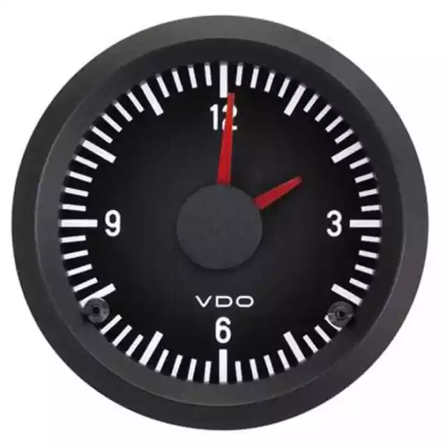 VDO Cockpit Clock 52mm Black fits Porsche VW Beetle Buggy/Baja Karmann Ghia