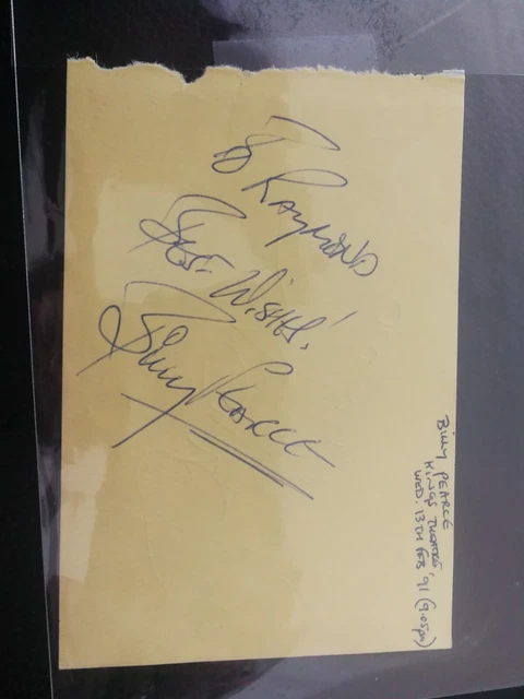TOM WATT Signed Autograph page Lofty Eastenders Actor BILLY PEARCE Comedian 2