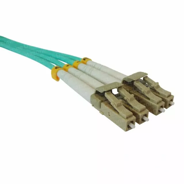 OM3 LC-LC Duplex Fibre Optic Patchlead LSZH Cable Patchcord 50/125 1m-10m lot