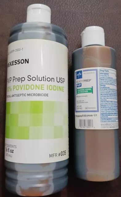 McKesson & Medline PVP Prep Solution 10% Povidone-Iodine 16 oz. Flip-Top Bottle