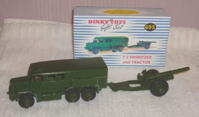 Modelli militari dinky ""in scatola"" (trattore artiglieria media & obizer) n. 695 - USATI