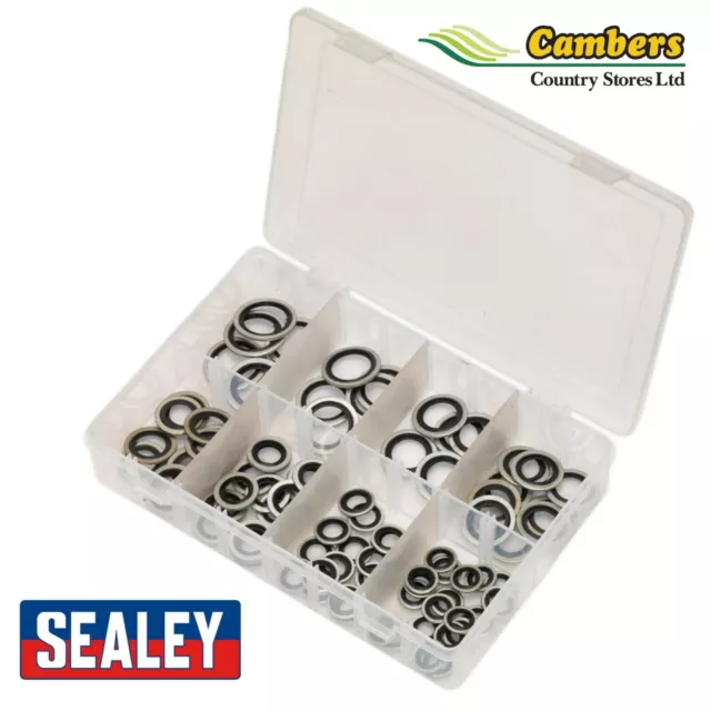 NEW Sealey Metric Dowty Washer Bonded Seal Assortment Set With Storage Box 88pc