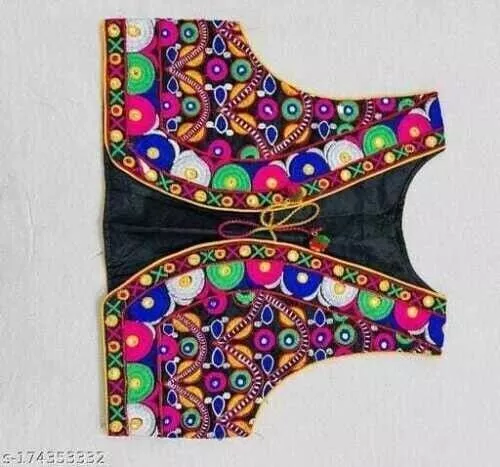 Traditional Kachi Mirror Work Women Coat Cotton Blazer Patchwork Ethnic Jacket