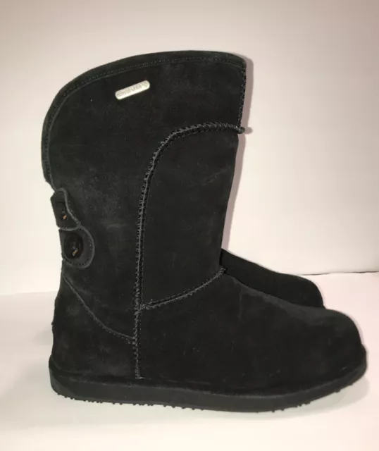EMU Australia “Charlotte” Black Sheepskin Suede Leather Boots Women’s Size 7 