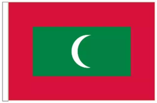 Maldives Sleeved Courtesy Flag ideal for Boats 45cm x 30cm