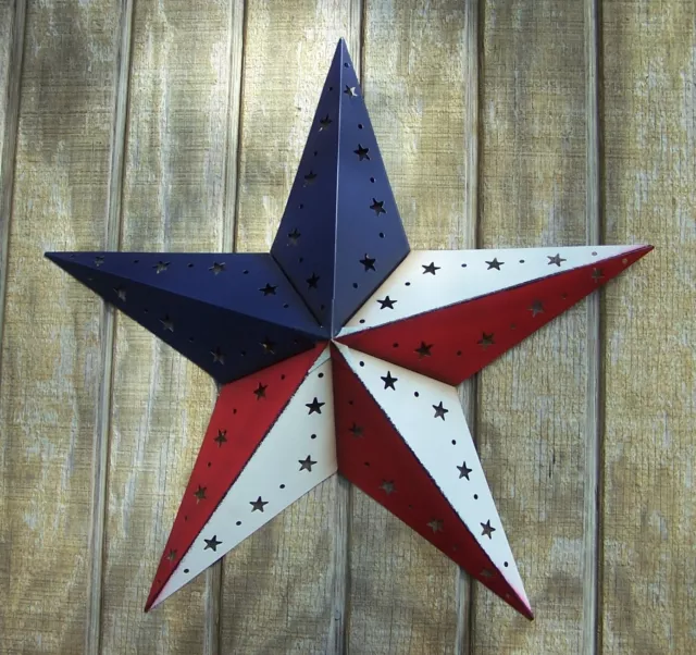 20" STAR - Metal Red, White & Blue Patriotic Americana Barn Star - NIB