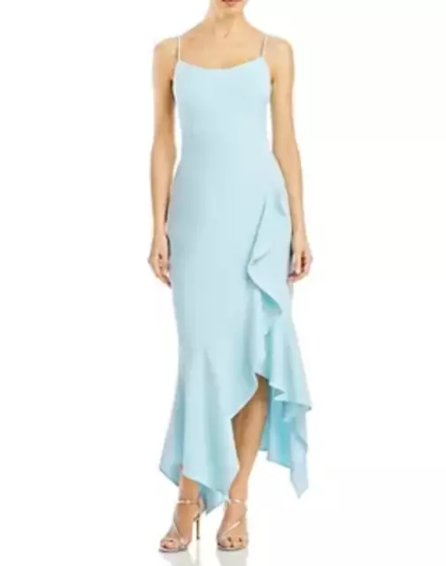 Aqua Ruffled Dress MSRP $248 Size 8 # 14A 1324 New