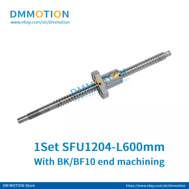 RM1204 L600mm SFU1204 Anti Backlask Ball screw end machining cnc part
