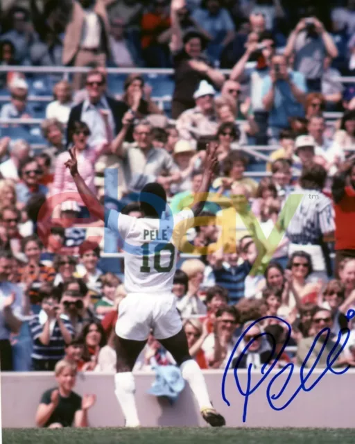 PELE signed New York Cosmos signed 8x10 autographed photo Brazil Santos reprint