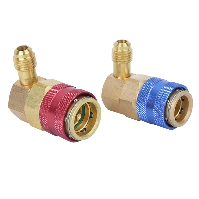 R134A Conditioning Quick Coupler 90 Degree Connector Adapter Accessories N US
