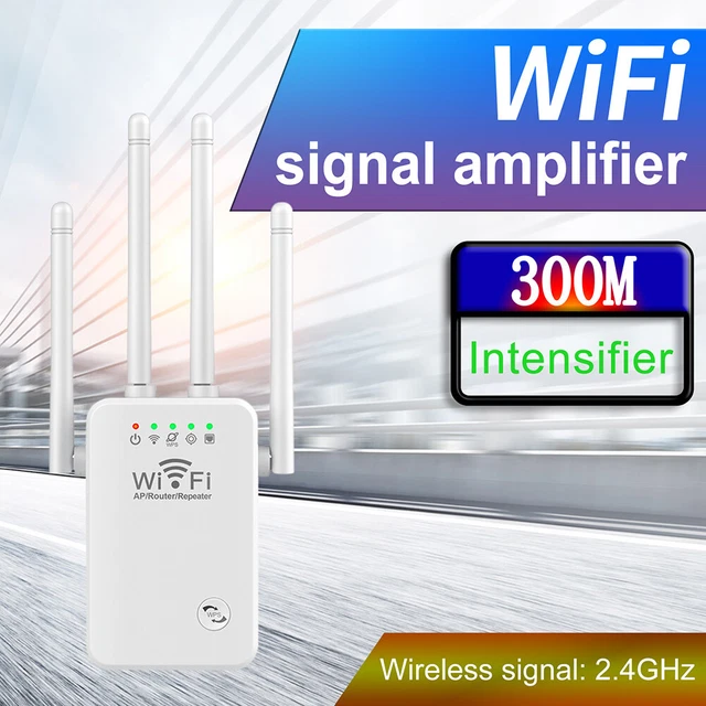 Ripetitore WiFi 300Mbps Con 4 Antenne E Porta Ethernet – Amplificatore Di Segnale Per Tutta La Casa, Fino A 35 Dispositivi