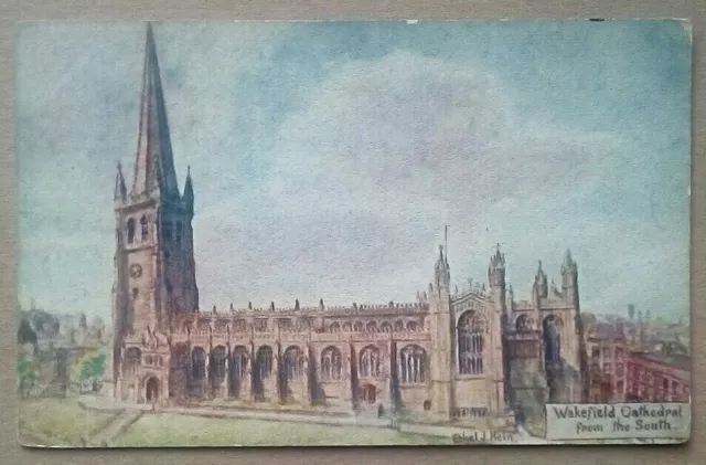 Old Postcard Wakefield Cathedral From The South Photochrom Co Ltd Unposted