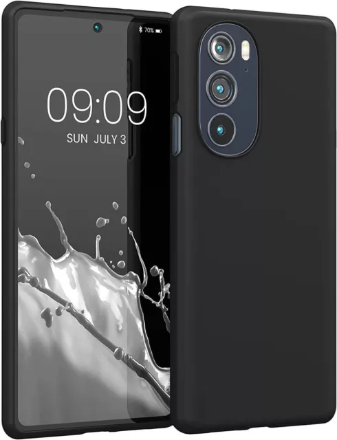 Para Motorola Modelos de Lujo Mate Negro Funda de Gel de Silicona