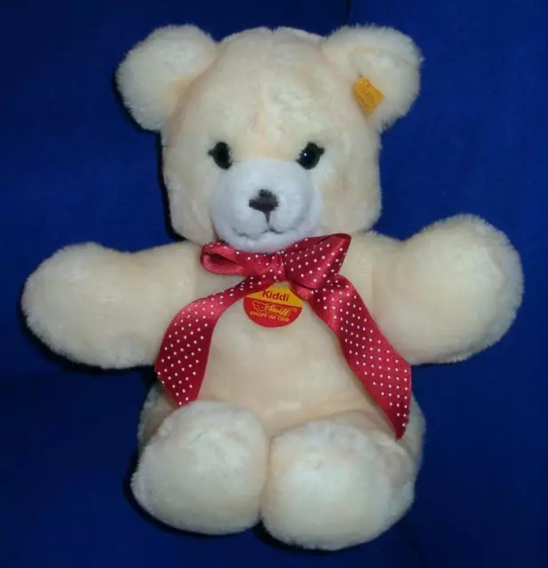 Steiff Teddy Bär Kiddi ca 25 cm sitzend Knopf Fahne 082672 Brustschild TOP