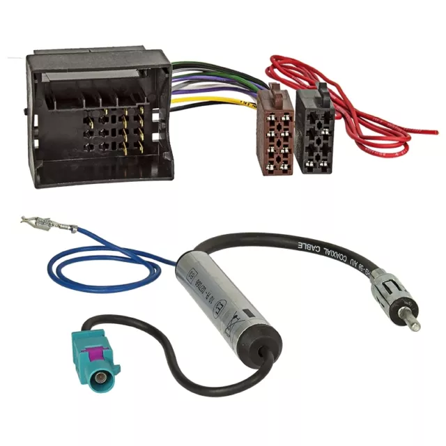 DIN ISO Stecker Radio Adapter Kabel für BMW Ford MINI MOST Quadlock  Flachpin 