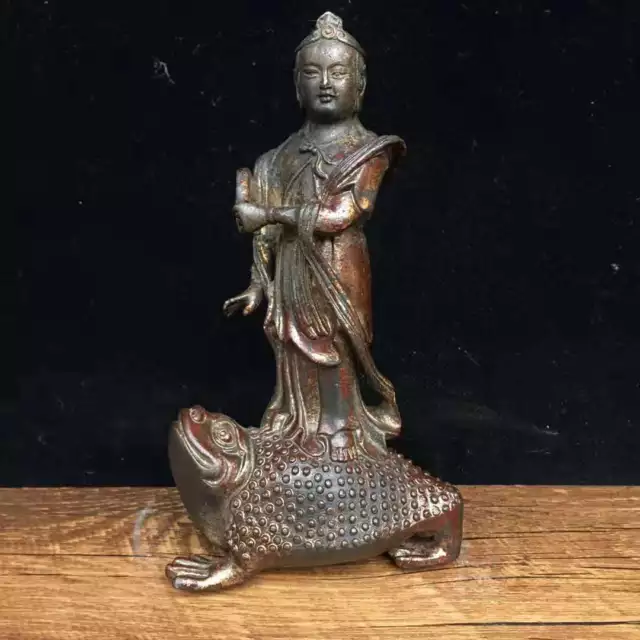 Chinese Copper Handmade Exquisite Buddha Statue 6641