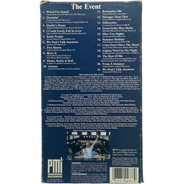 CLIFF RICHARD FROM A Distance The Event VHS 1990 EMI Records Ltd. 8.95