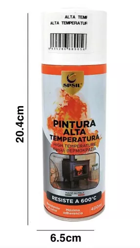 ★★ Pintura Anticalorica BLANCO en Spray Térmica Alta Temperatura 400ml. ★★