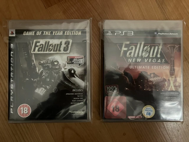 Fallout 3 Game of the year, Fallout New Vegas Ultimate Edition Playstation 3 PS3