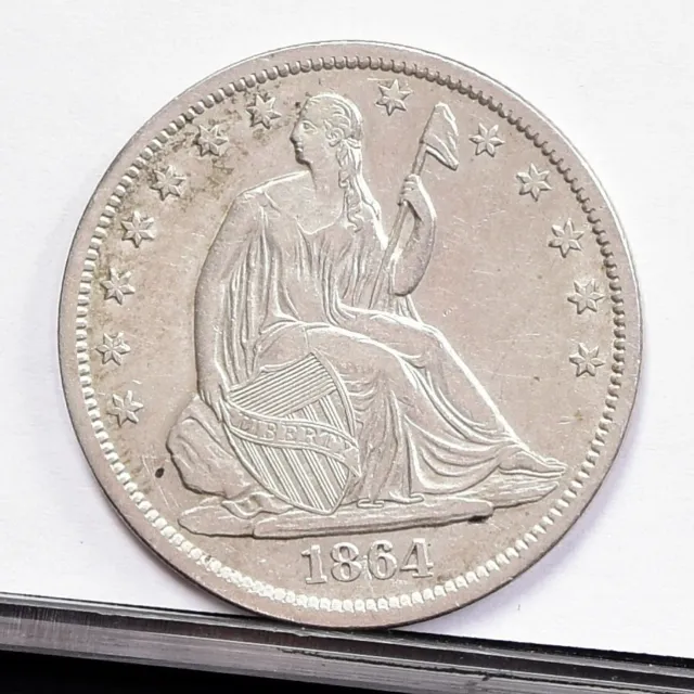 1864-S Liberty Seated Half Dollar - AU Details, Cleaned (#48909-L)