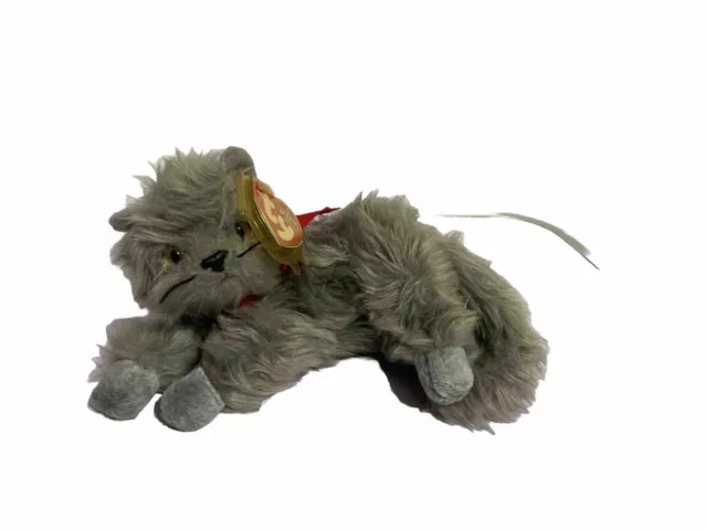 GREY BEANI LONG HAIR  KITTY CAT PLUSH soft toy TY BEANIE BABIES VINTAGE 2001 VTD