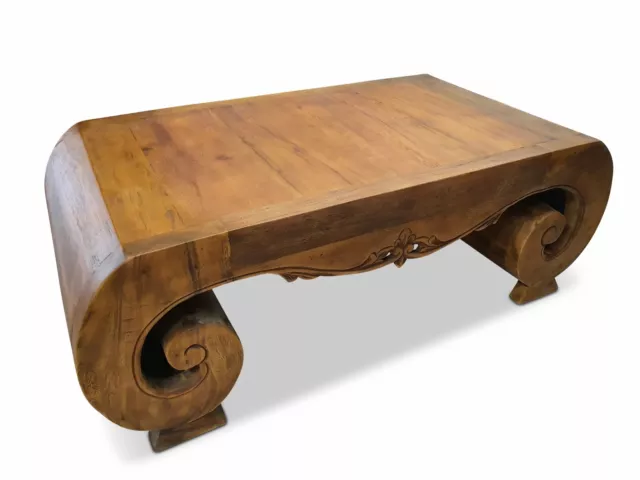 Tavolino da Salotto IN Legno Massello Tavolo Vintage Antico Vero Teak Natura